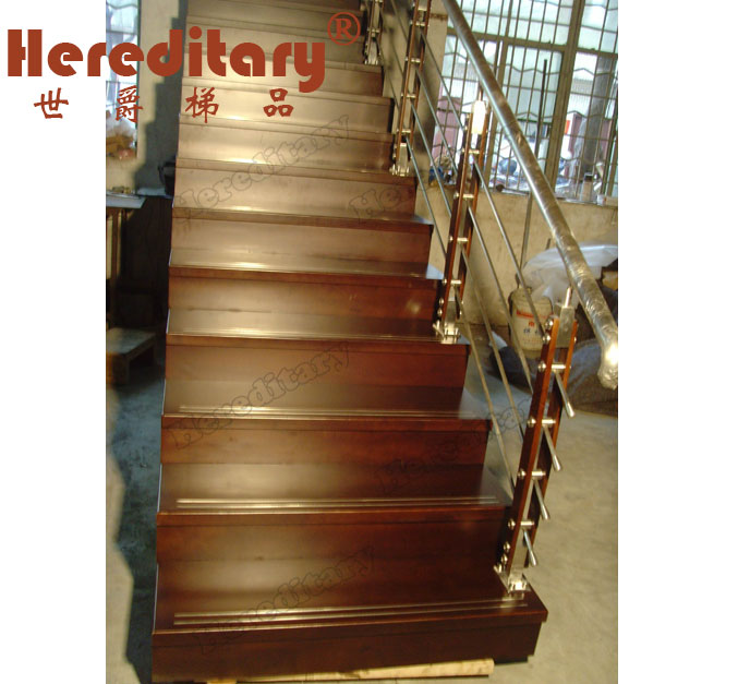 Indoor Steel and Wood Spiral Stairs (SJ-802)