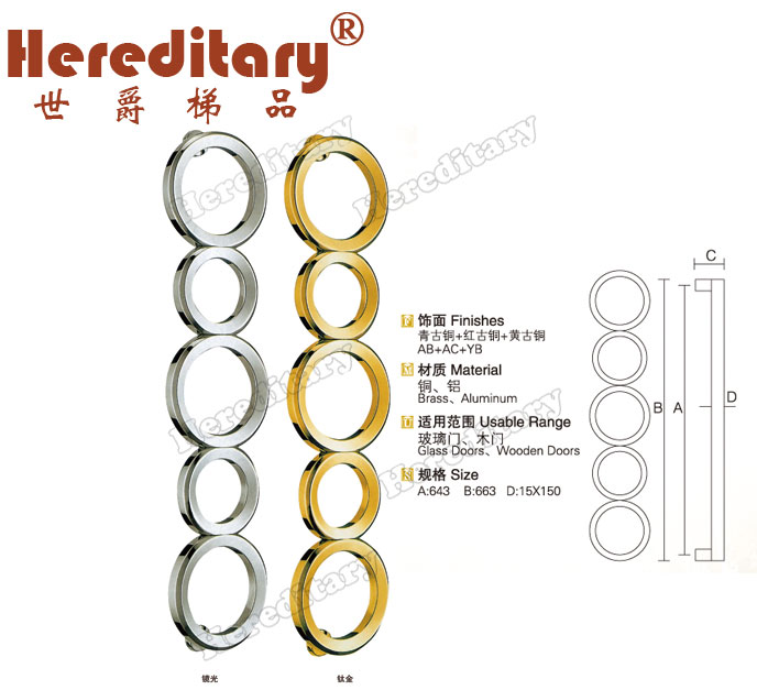 Extraordinary Ring-Attach Designed Door Handle (SJ-1074)
