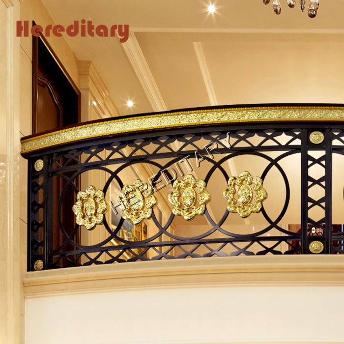 New Design Copper Flower Decorative Staircase Aluminum Stainless Steel Railing