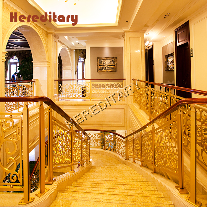 Light Luxury Retro Guardrail Pole Hotel Decorative Handrail Rural Villa Stairs